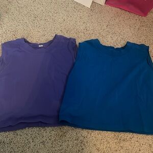 two lululemon size 0 tank top crops
